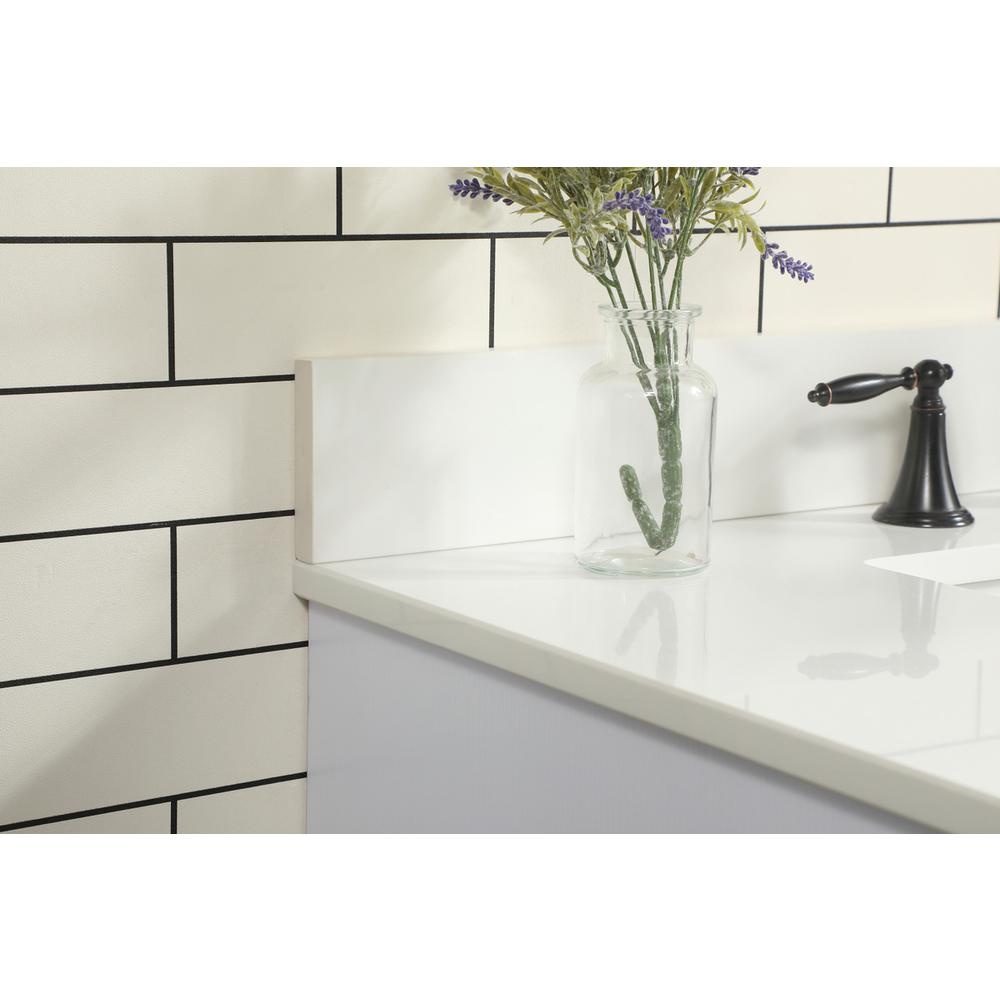 36 inch Single bathroom vanity in white with backsplash. Picture 5