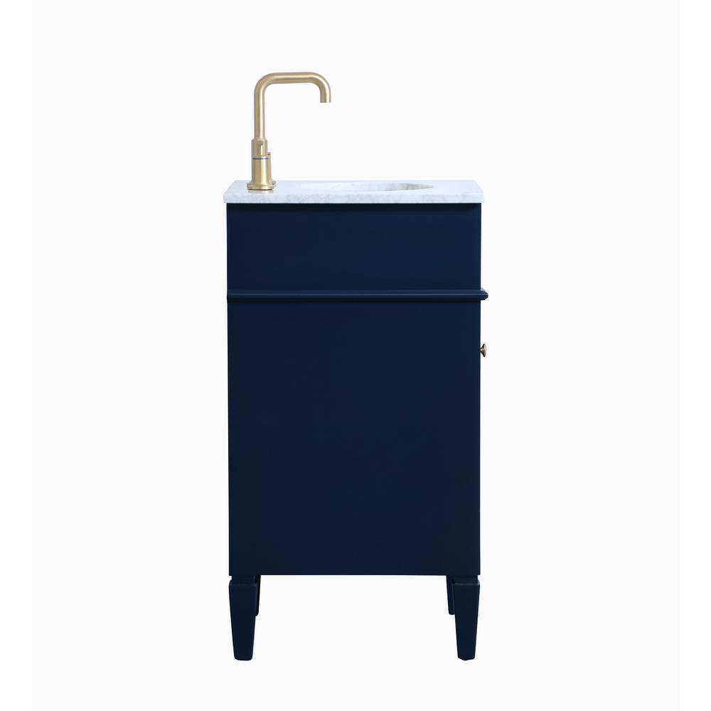 18 inch Single bathroom vanity in blue. Picture 13