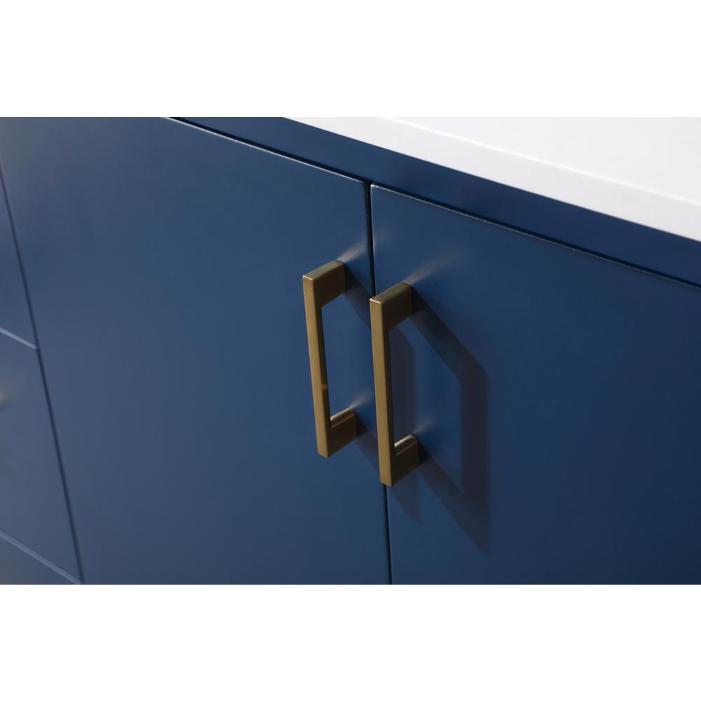 60 Inch SIngle Bathroom Vanity In Blue. Picture 12