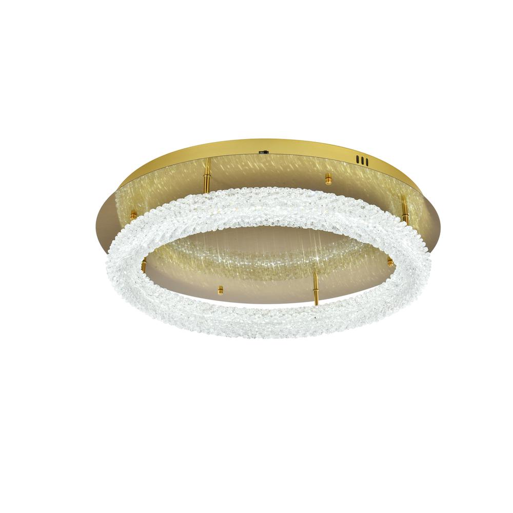 Bowen 26 inch Adjustable LED Flush Mount in Satin Gold. Picture 3