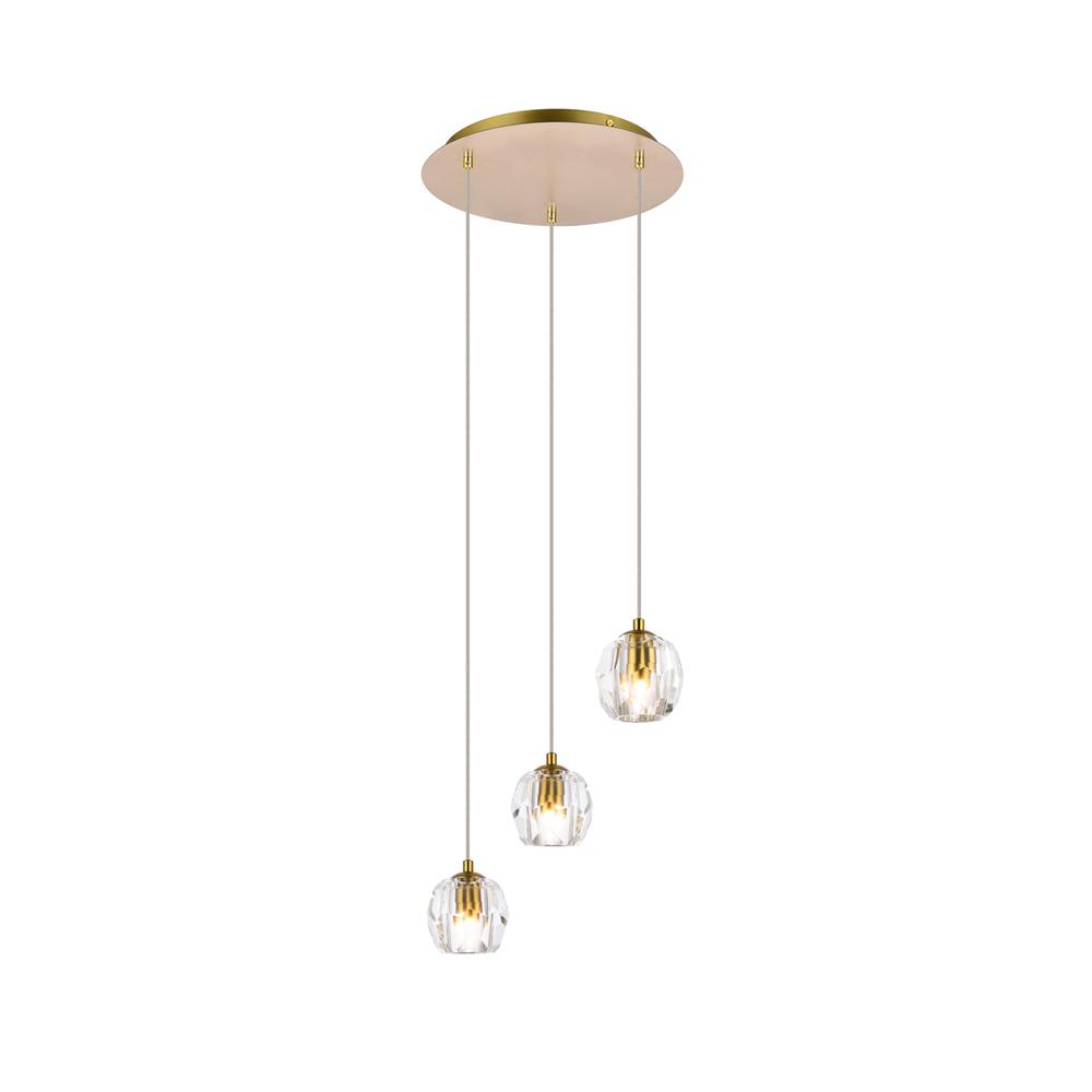 Eren 3 lights Gold pendant. Picture 1