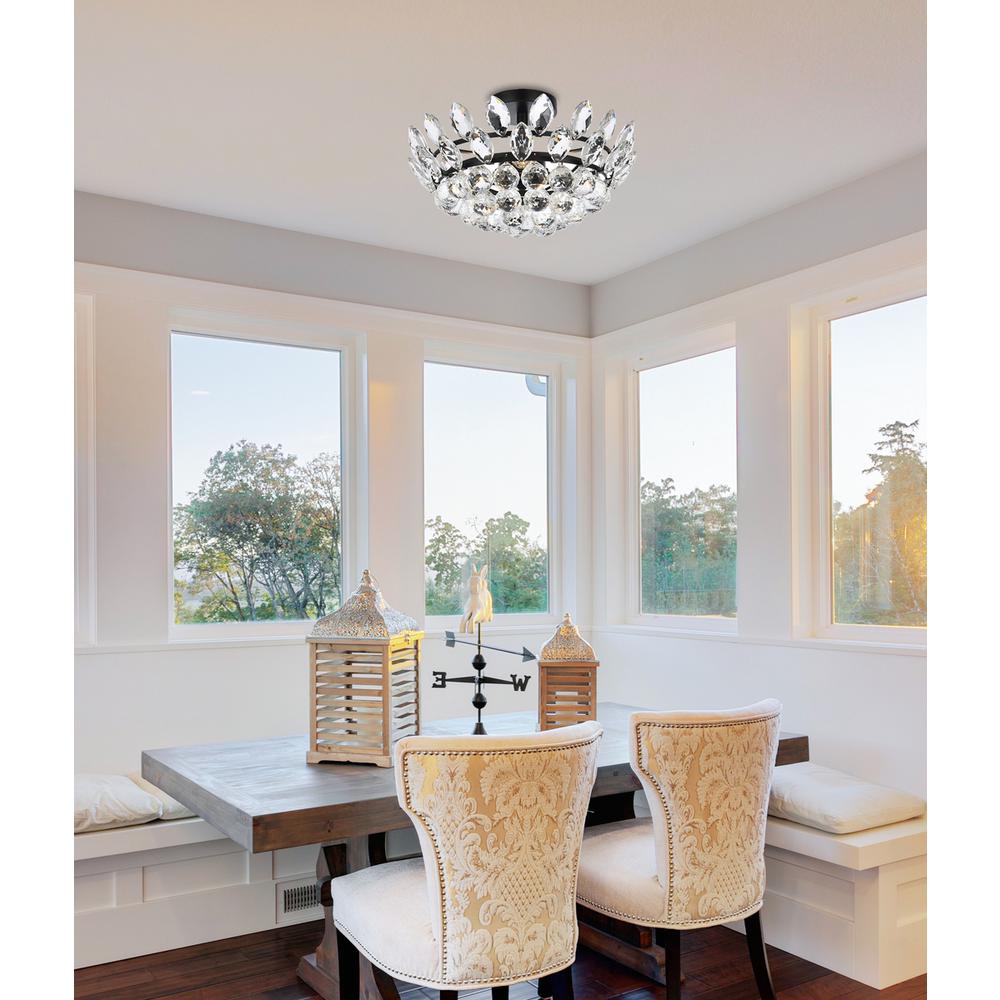 Emilia 16 inch flush mount in black. Picture 8