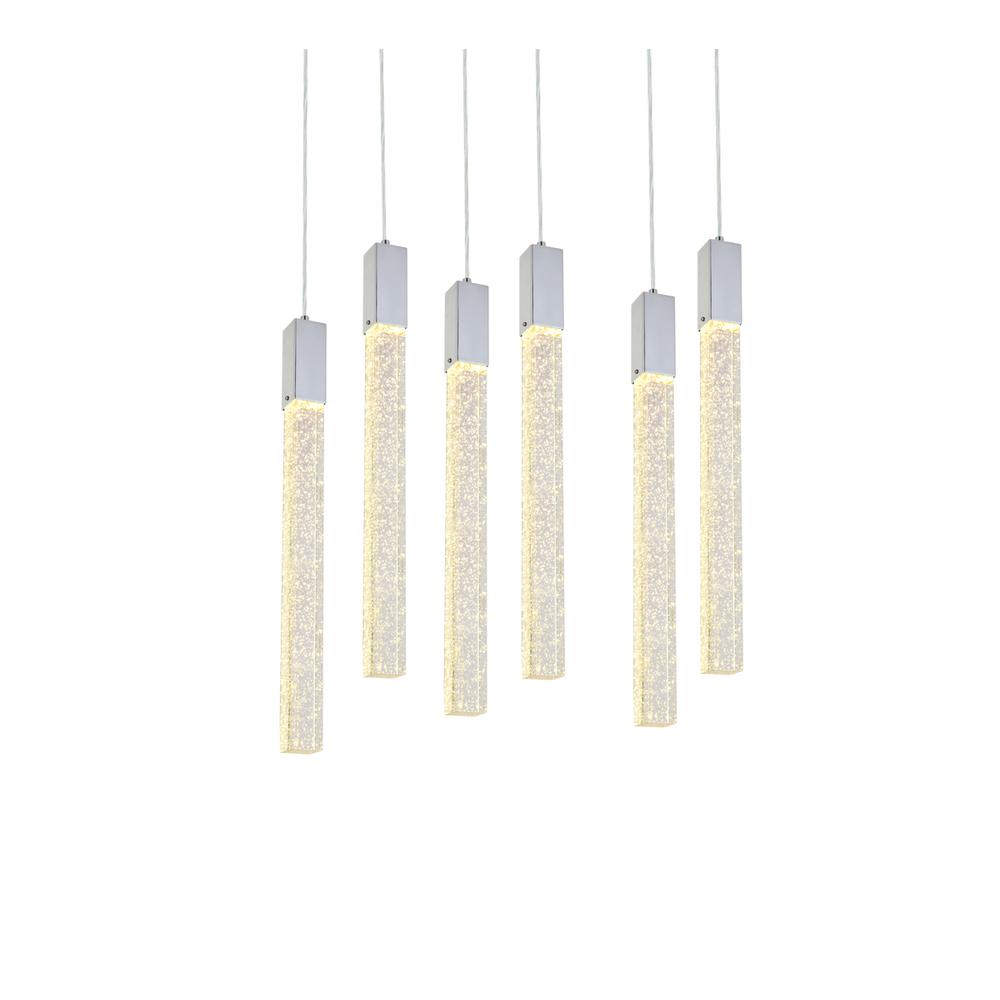 Weston 6 lights pendant in chrome. Picture 2