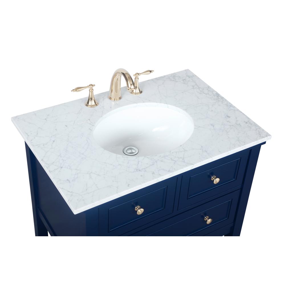 30 inch Single bathroom vanity in Blue. Picture 10