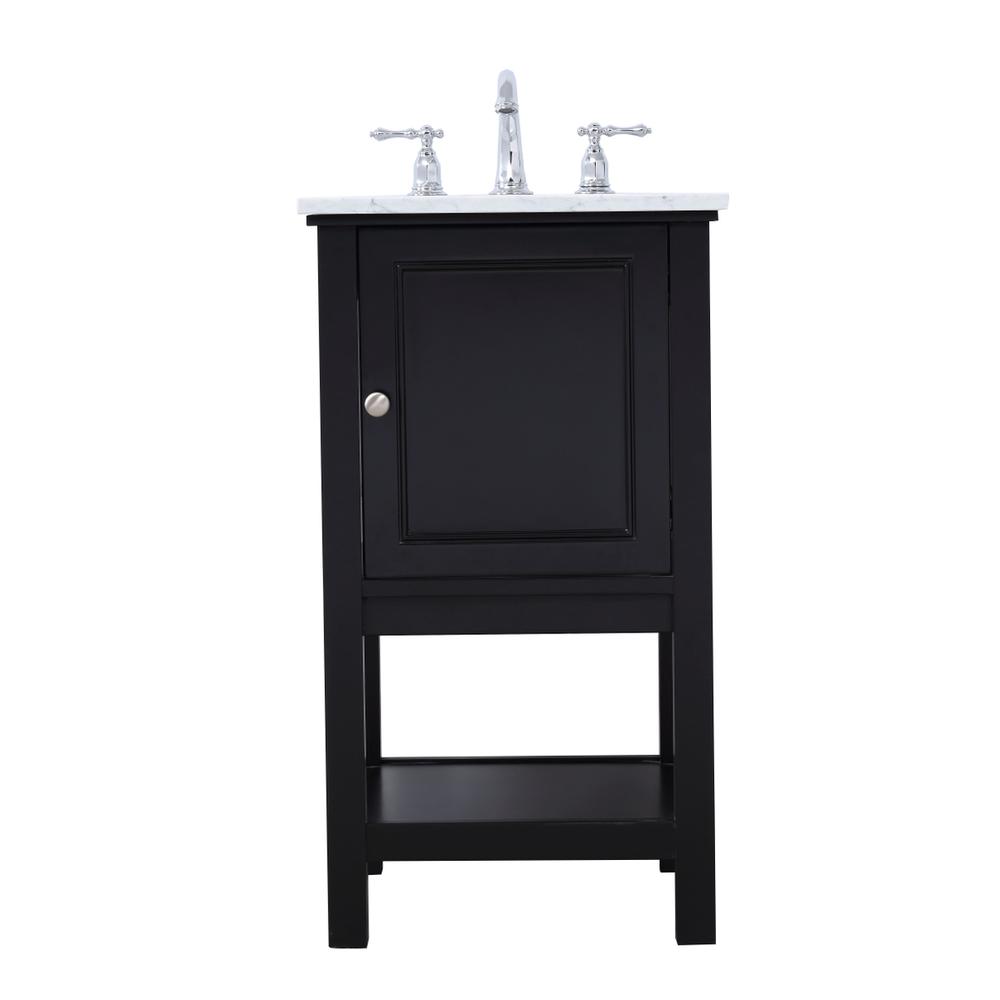 19 in. Single bathroom vanity set in Black. Picture 1