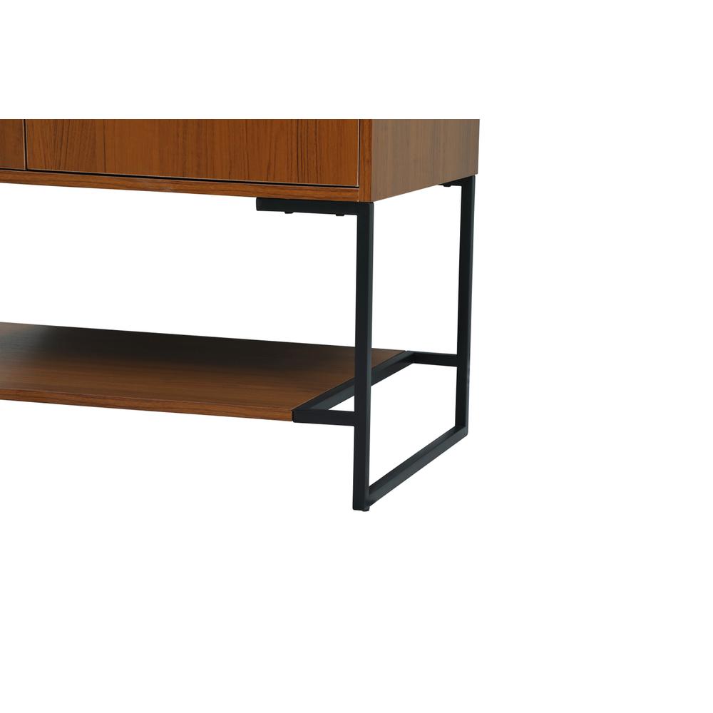36 inch Single bathroom vanity in teak with backsplash. Picture 13