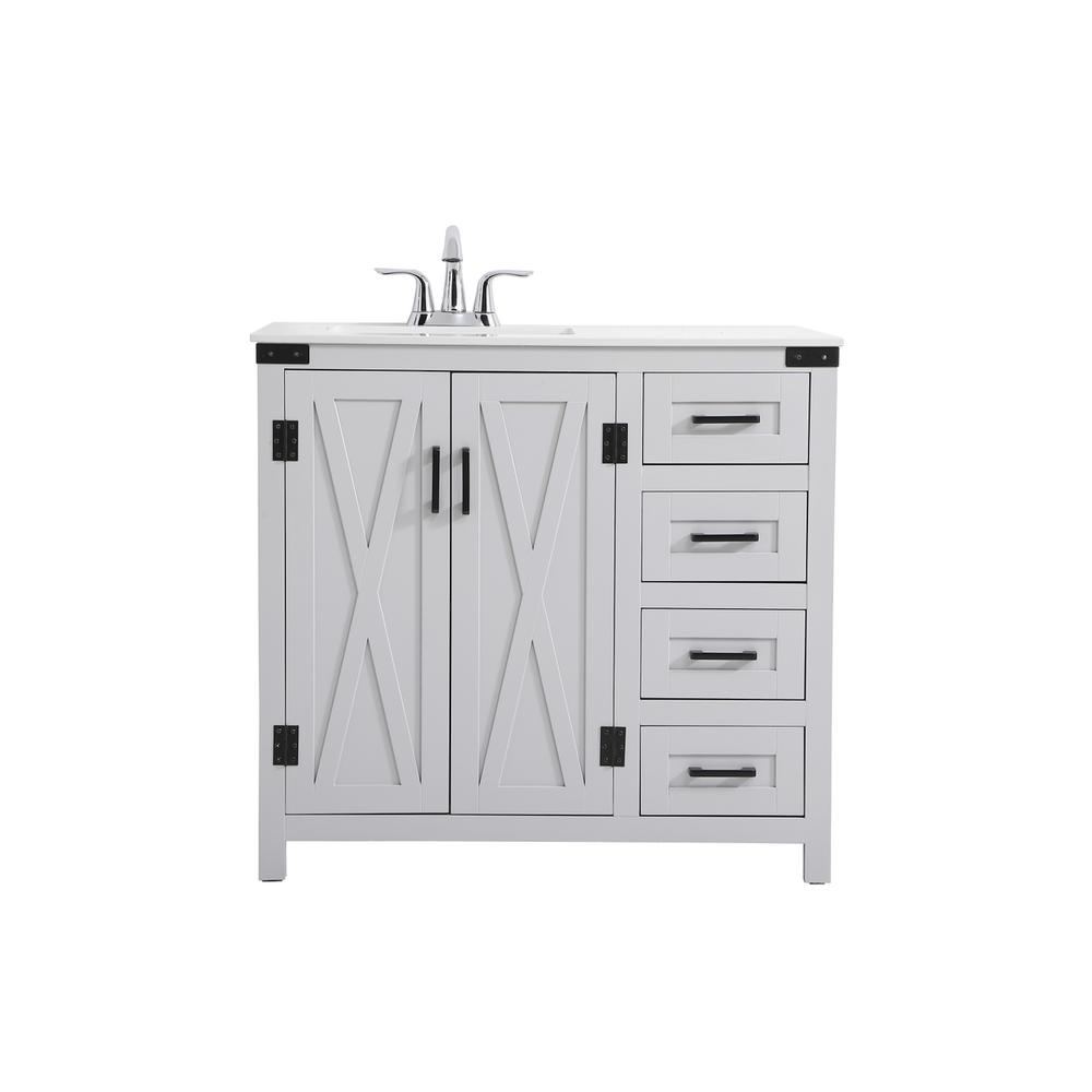 36 inch bathroom vanity in Grey. Picture 1