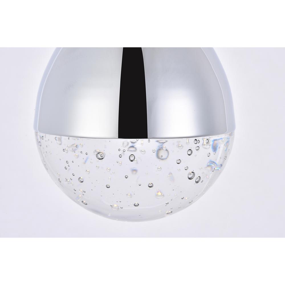 Amherst Collection LED 1-light pendant 5 in x 9in chrome finish. Picture 4
