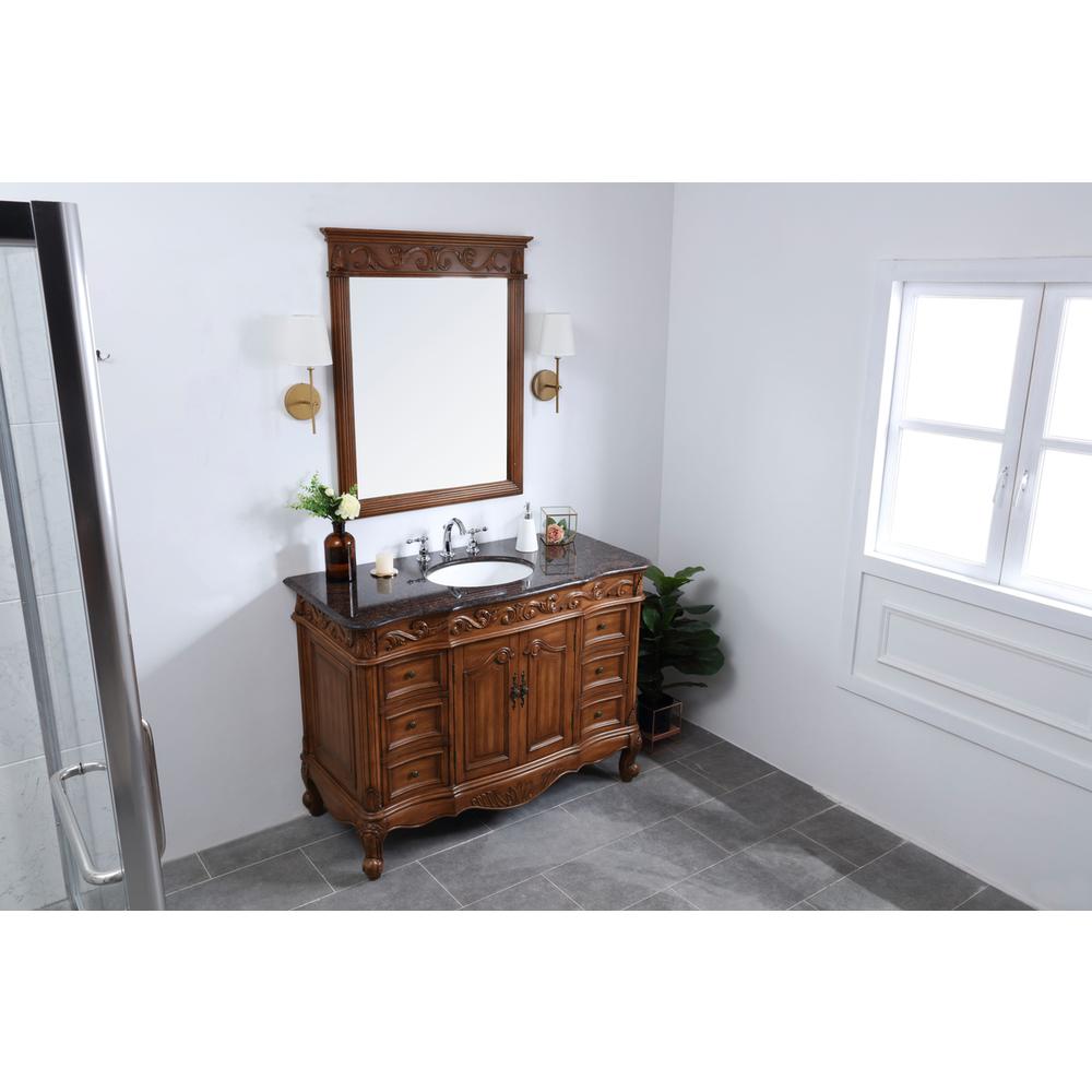 48 in. Single Bathroom Vanity set in teak. Picture 7