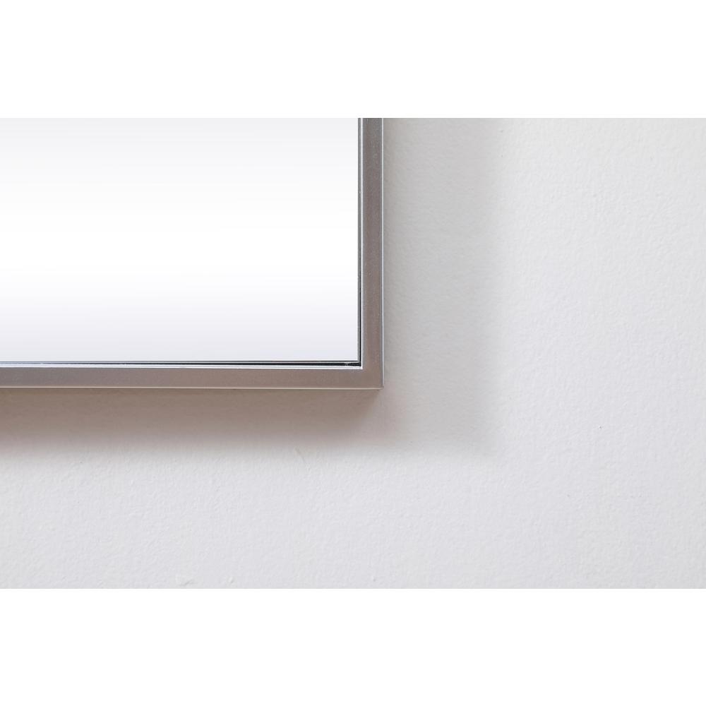 Metal Frame Square Mirror 30 inch in Silver. Picture 5