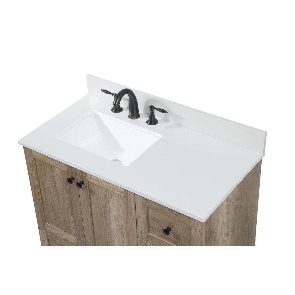36 inch Single bathroom vanity in natural oak with backsplash. Picture 10