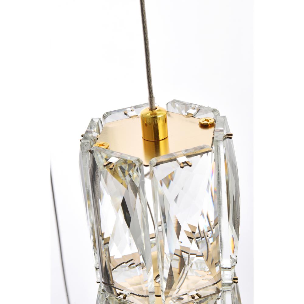 Polaris 42 inch LED chandelier in gold. Picture 4