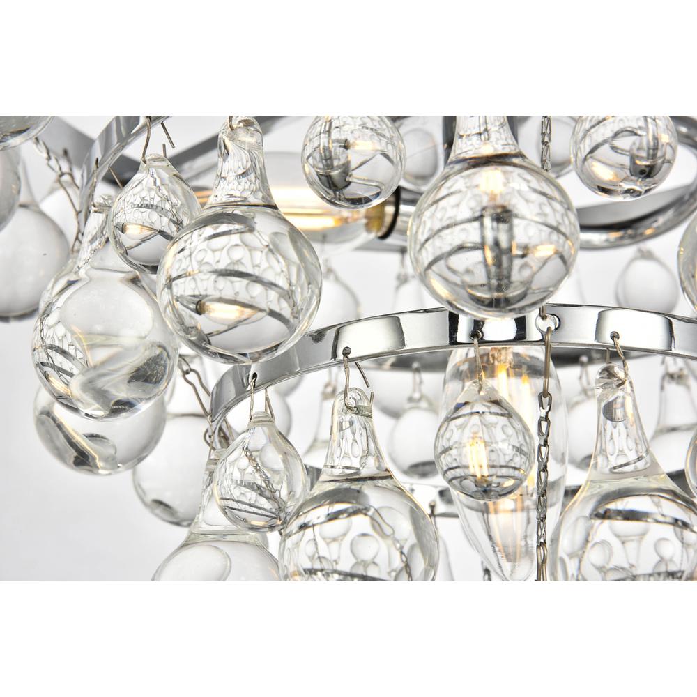 Kora Collection Pendant D13 H10.9 Lt:3 Chrome Finish. Picture 4