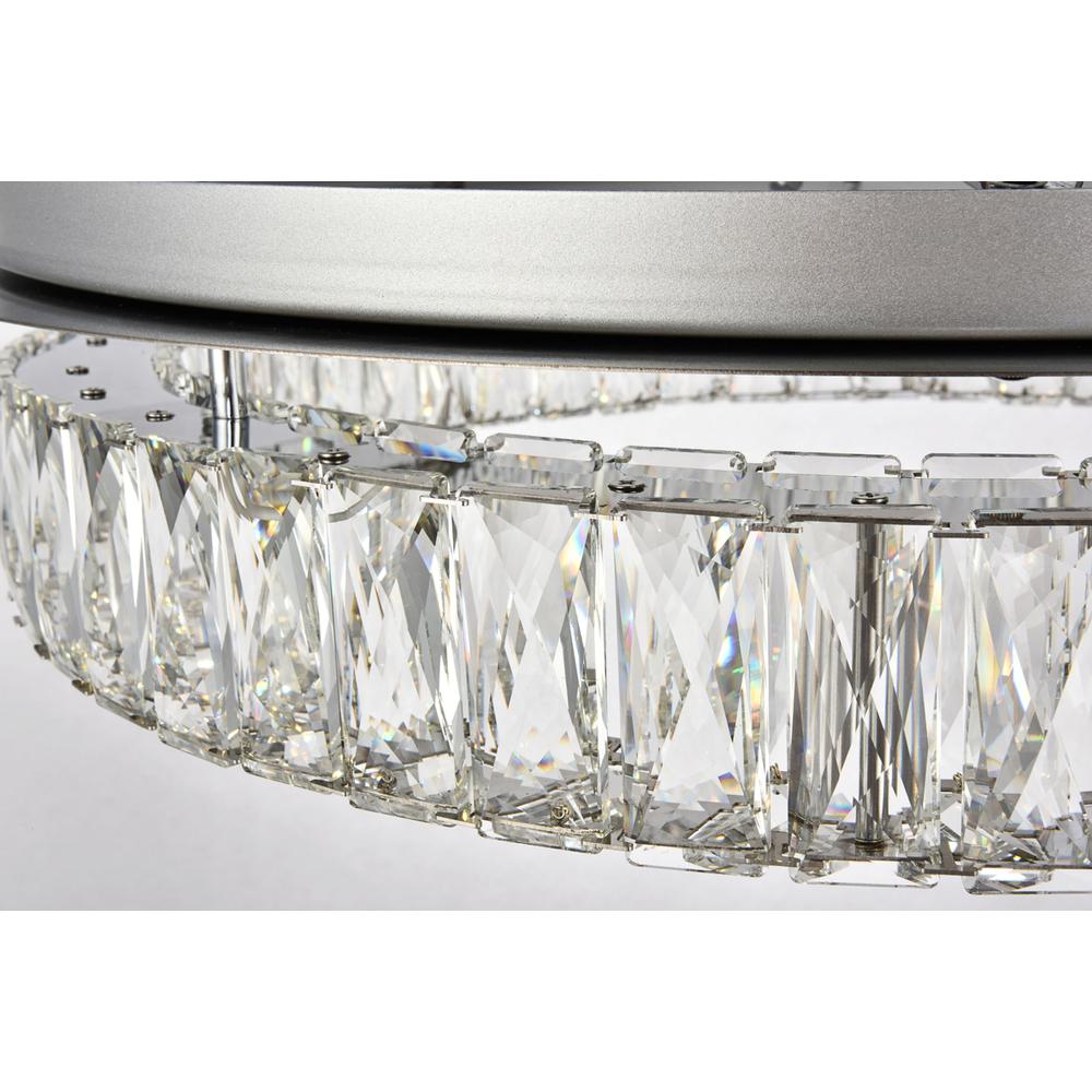 Monroe LED light Chrome Flush Mount Clear Royal Cut Crystal. Picture 3