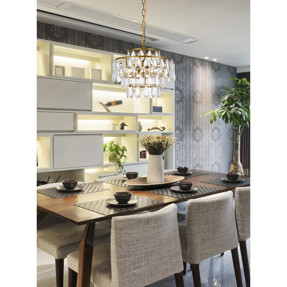 Mila 14 inch pendant in brass. Picture 8