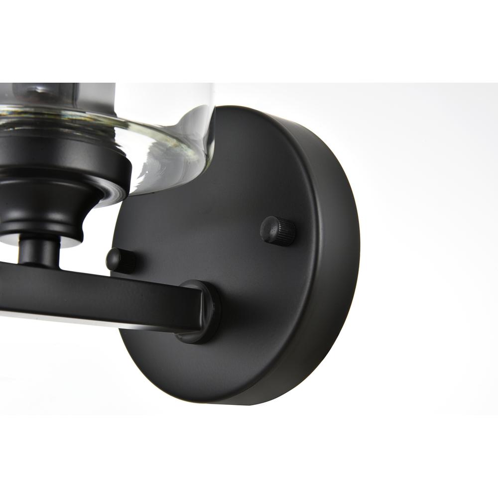 Mayson 1 light Black and Clear Bath Sconce. Picture 6