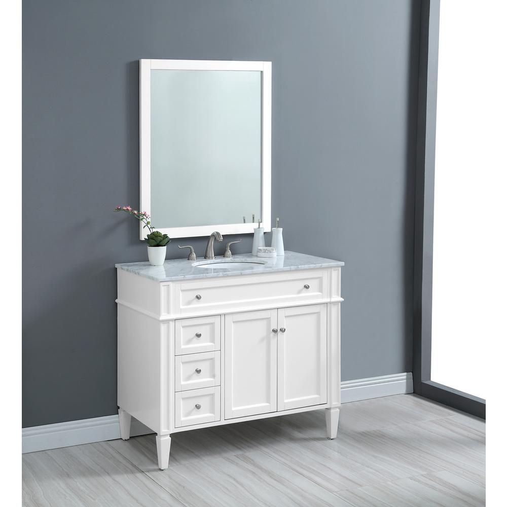 40 In. Single Bathroom Vanity Set In White. Picture 9