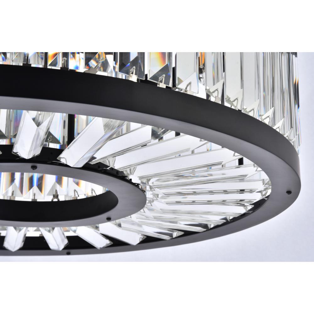 Chelsea 8 light Matte Black Chandelier Clear Royal Cut Crystal. Picture 3