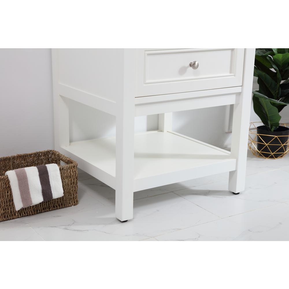 24 in. Single bathroom vanity set in White. Picture 5