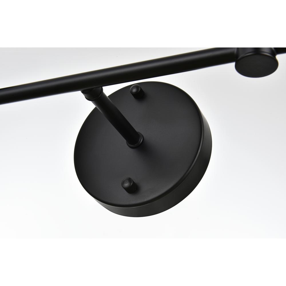 Jaelynn 2 light Black and Clear Bath Sconce. Picture 5