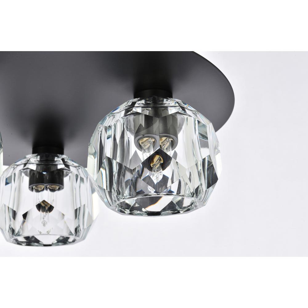 Graham 3 Light Ceiling Lamp in Black. Picture 4
