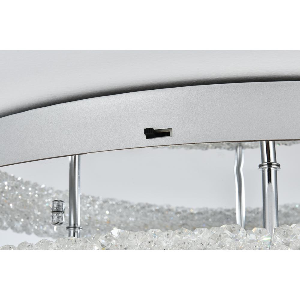 Bowen 26 inch Adjustable LED Flush Mount in Chrome. Picture 6