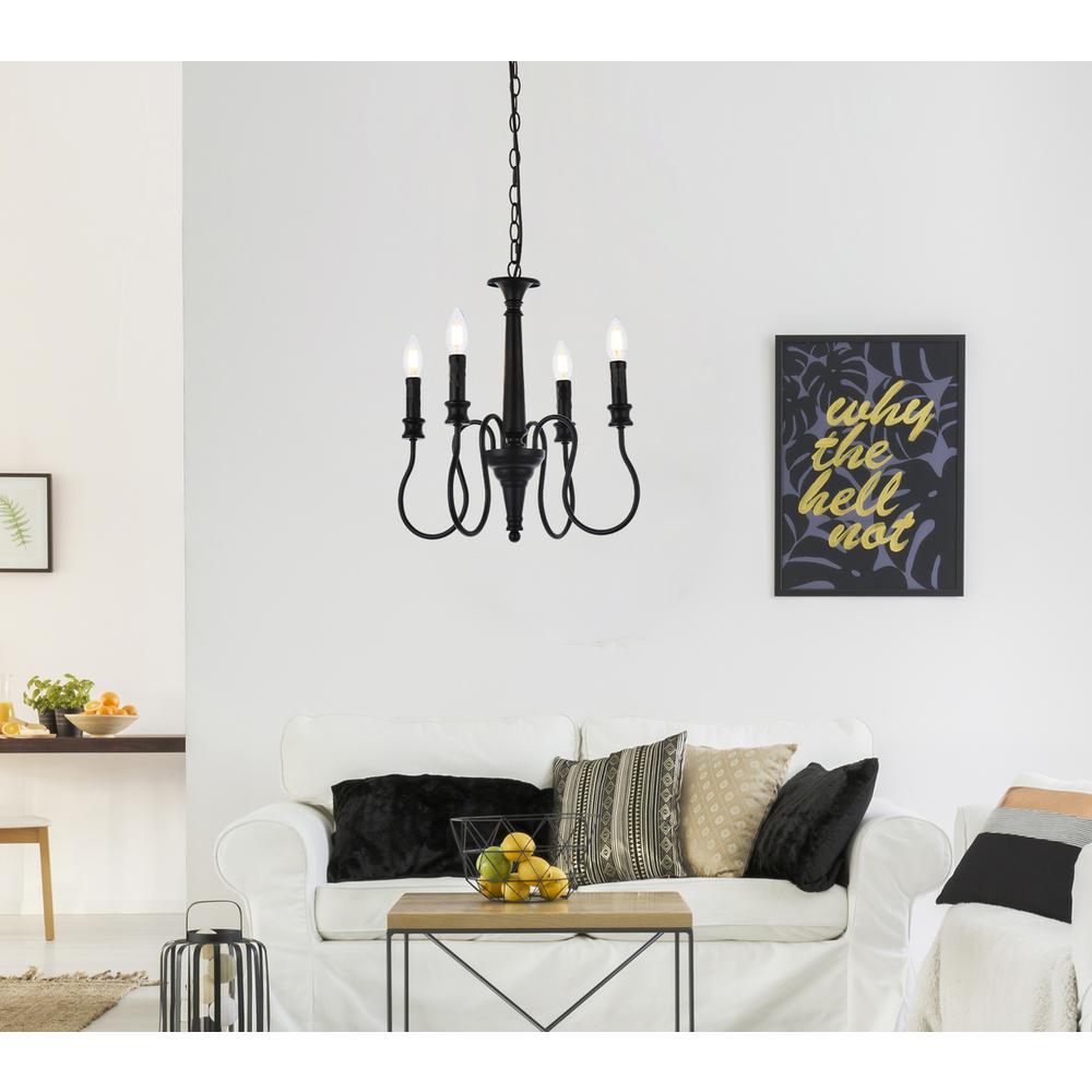 Flynx 4 lights pendant in black. Picture 7
