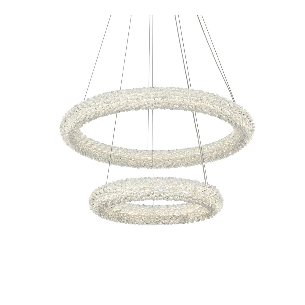 Bowen 24 inch Adjustable LED Chandelier in Satin Gold. Picture 4