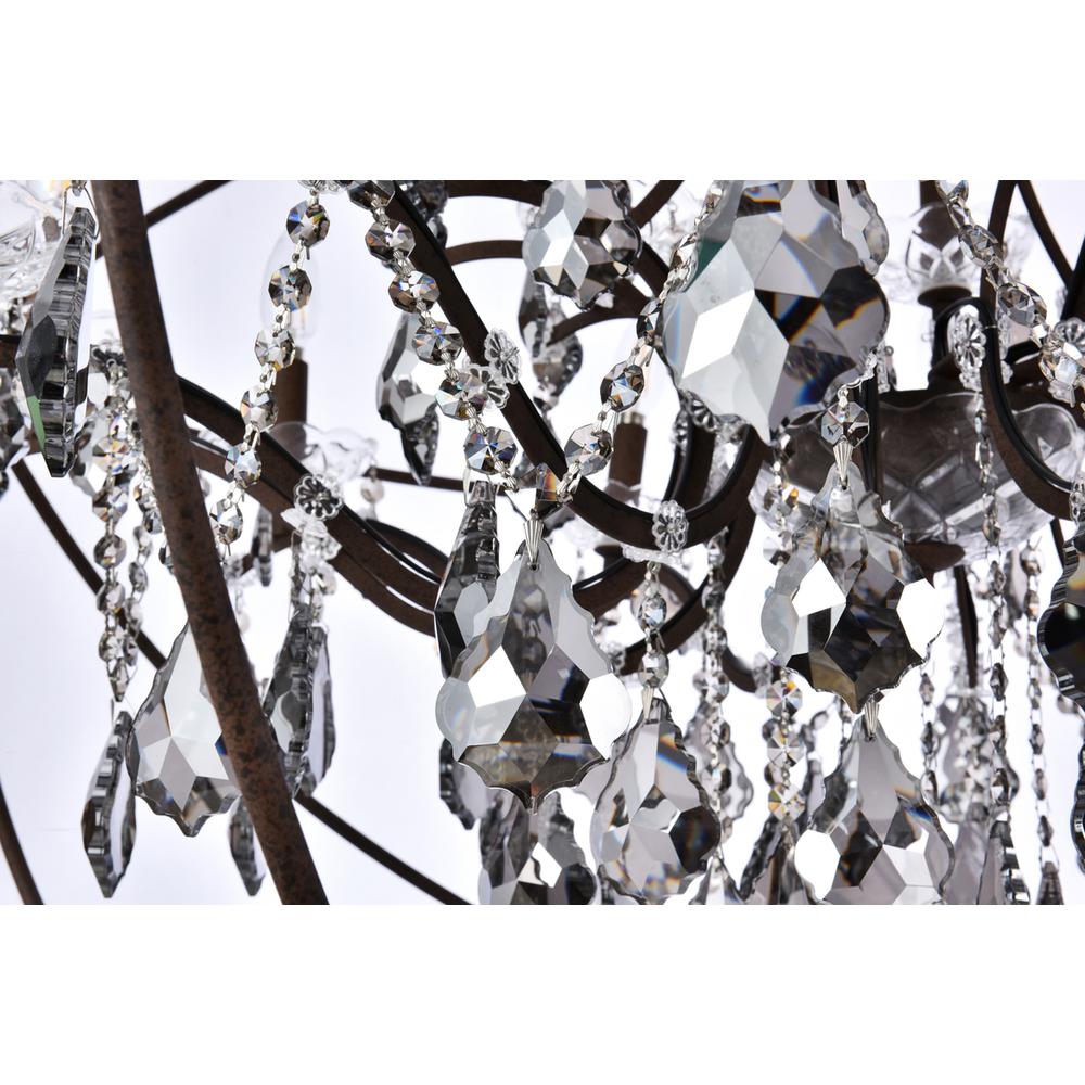 Geneva 18 light Rustic Intent Chandelier Silver Shade (Grey) Royal Cut crystal. Picture 3