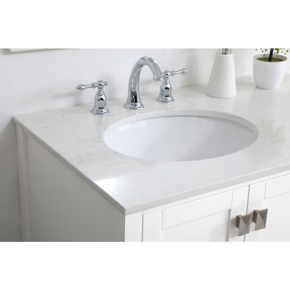 36 inch Single Bathroom Vanity in White. Picture 5