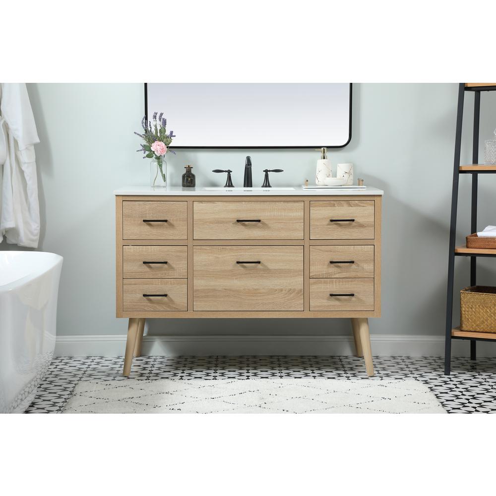 48 inch Single bathroom vanity in mango wood. Picture 14