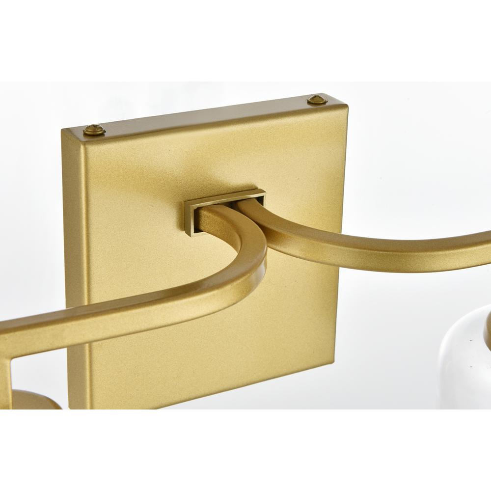 Ronnie 4 light Brass and Clear Bath Sconce. Picture 4