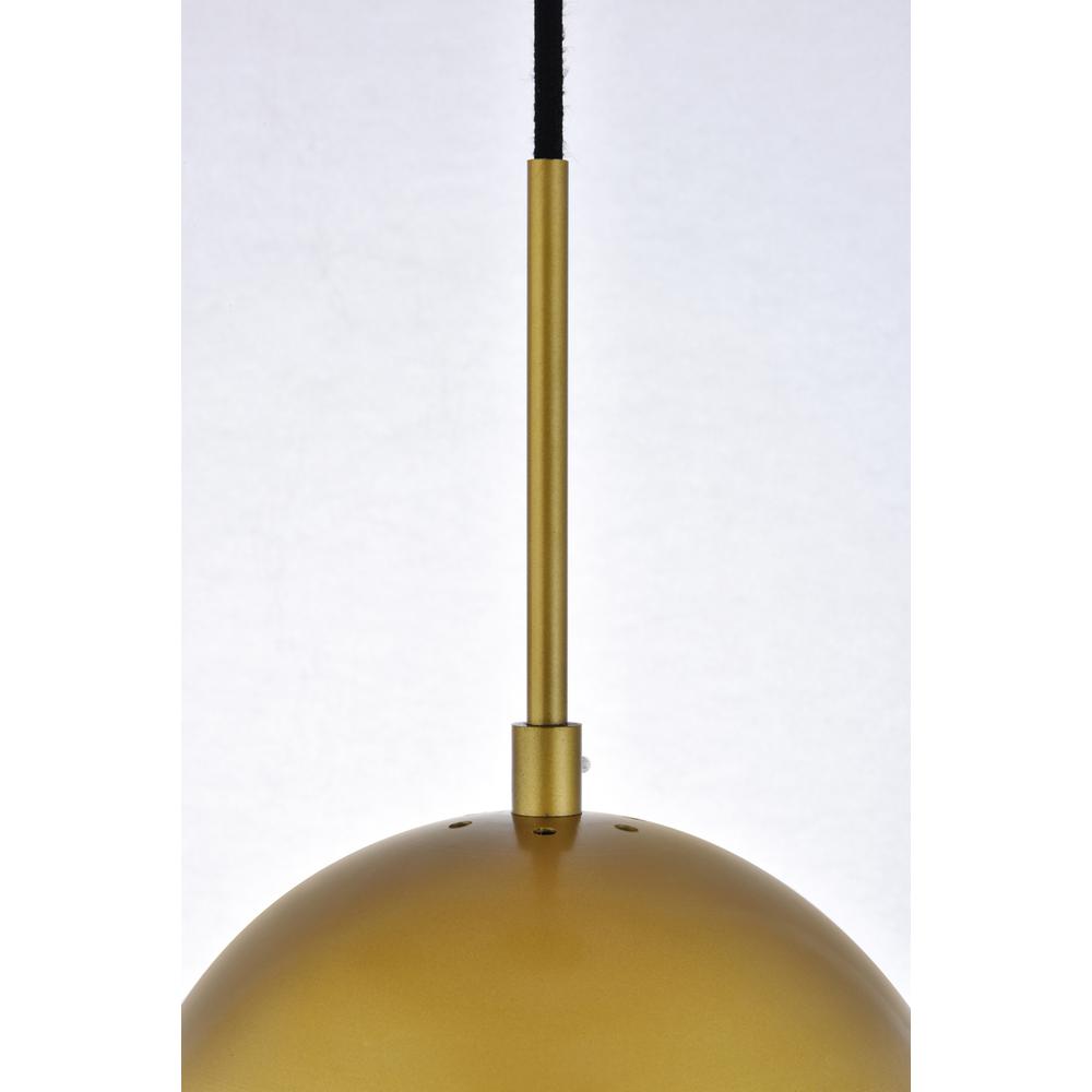 Eclipse 5 Lights Brass Pendant With Clear Glass. Picture 4