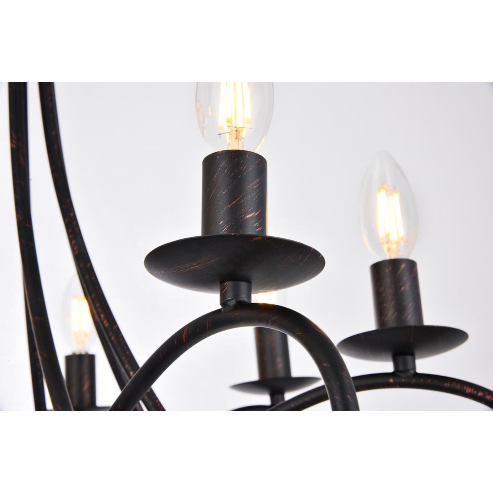 Lyndon 8 light Dark Bronze Pendant. Picture 2
