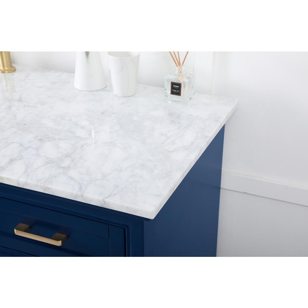 60 inch Single bathroom vanity in blue. Picture 5