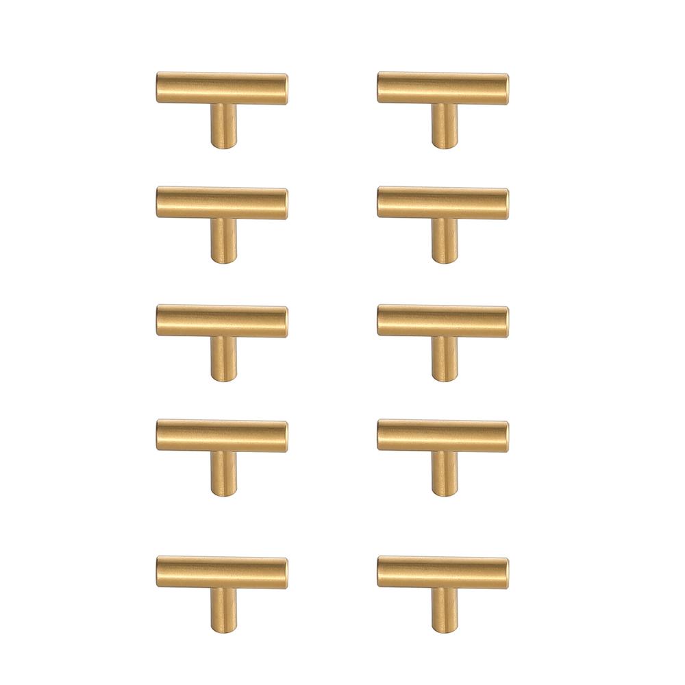 Quinn Brass T Bar Pull Multipack (set of 10). Picture 1