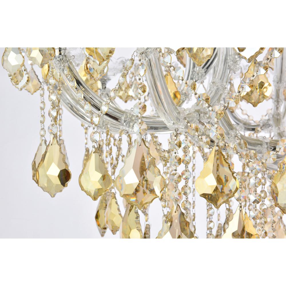 Maria Theresa 24 light Chrome Chandelier Golden Teak (Smoky) Royal Cut Crystal. Picture 5
