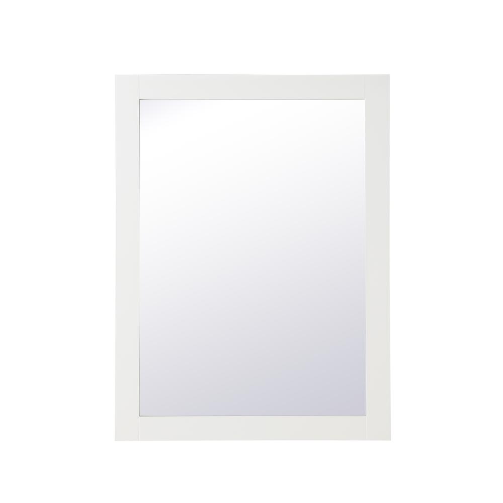 Aqua rectangle vanity mirror 27 inch in White. Picture 1