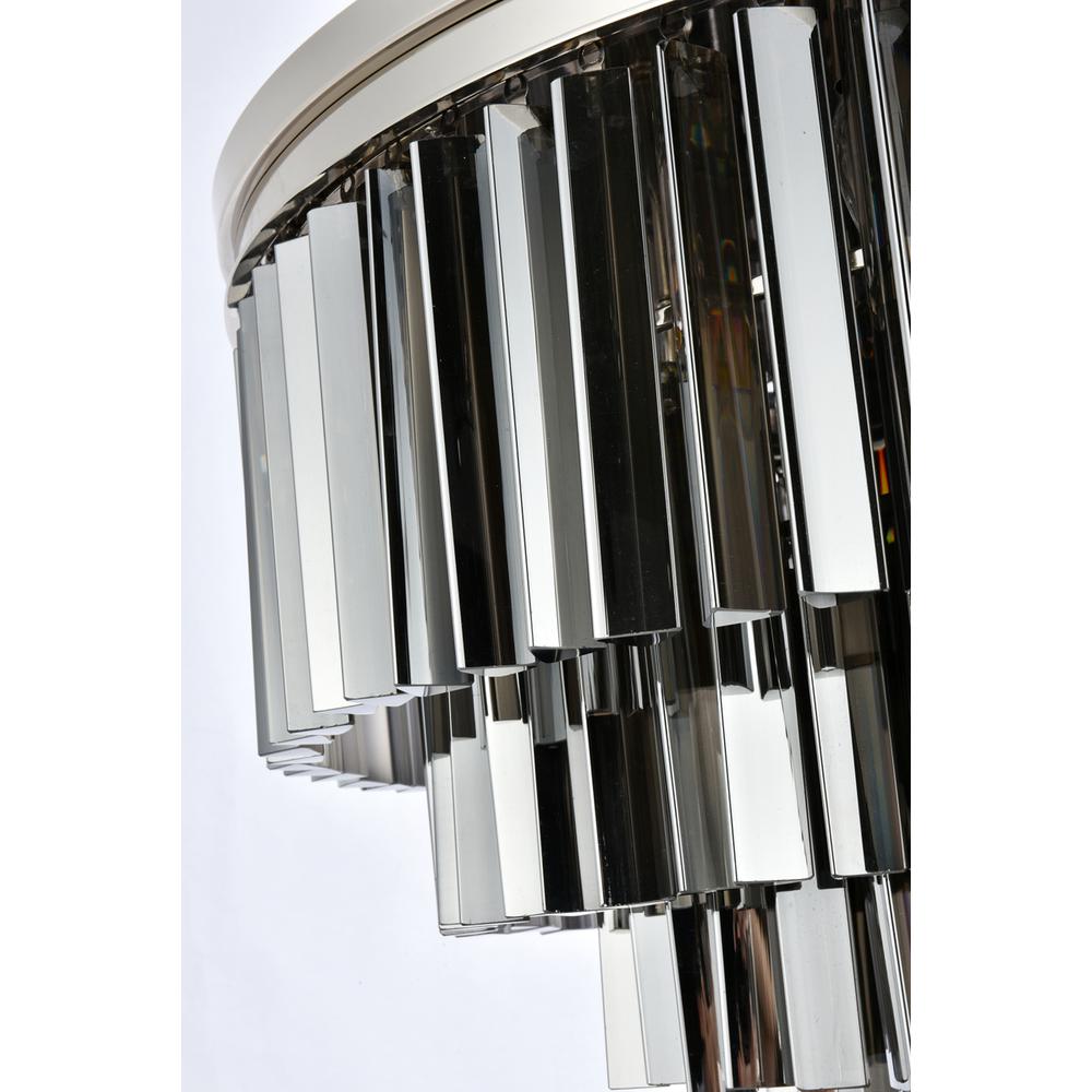 Sydney 17 light polished nickel Flush Mount Silver Shade. Picture 5