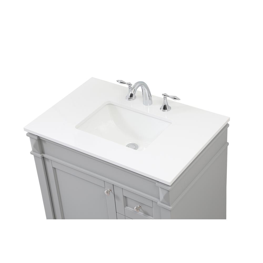 32 inch Single bathroom vanity in grey. Picture 10