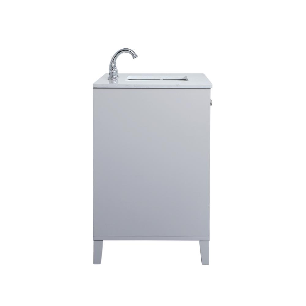 36 inch Single Bathroom Vanity in Grey. Picture 13