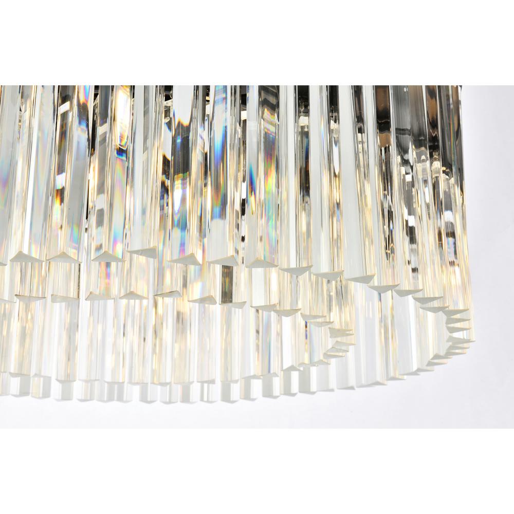 Sydney 8 light Matte Black Flush Mount Clear Royal Cut Crystal. Picture 3