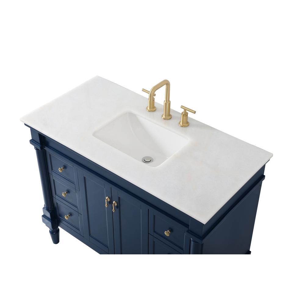 42 inch Single bathroom vanity in blue. Picture 10