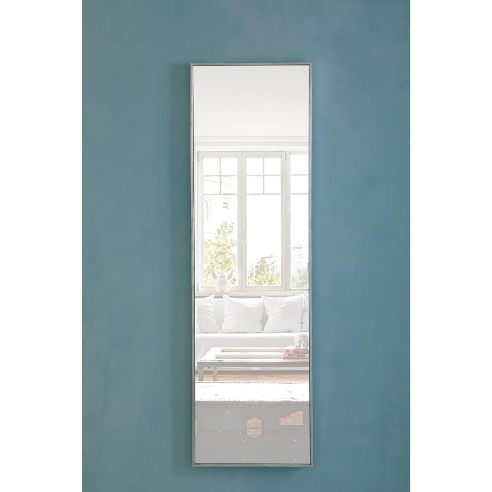 Metal frame Rectangle Mirror 18 inch Silver. Picture 14
