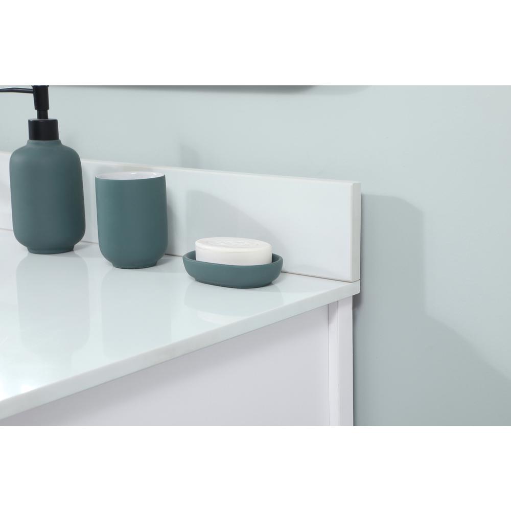 42 inch Single bathroom vanity in white with backsplash. Picture 5