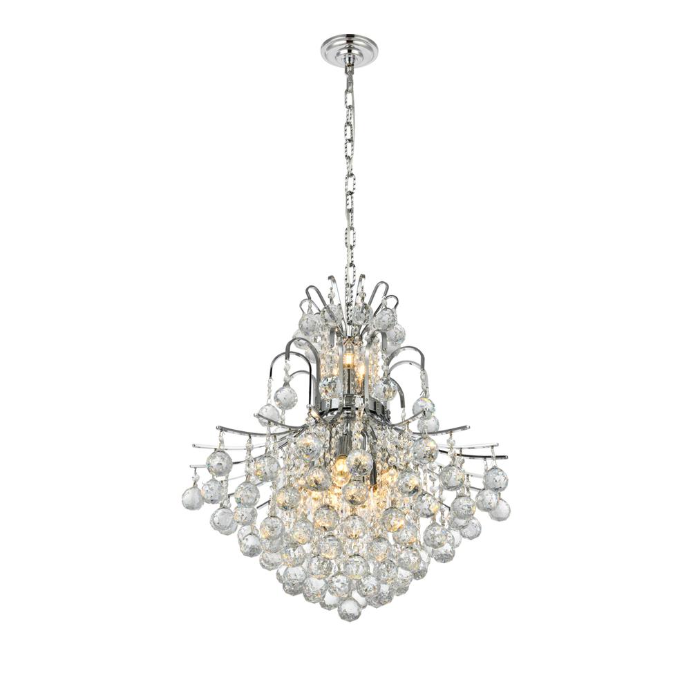 Toureg 11 light Chrome Chandelier Clear Royal Cut Crystal. Picture 5