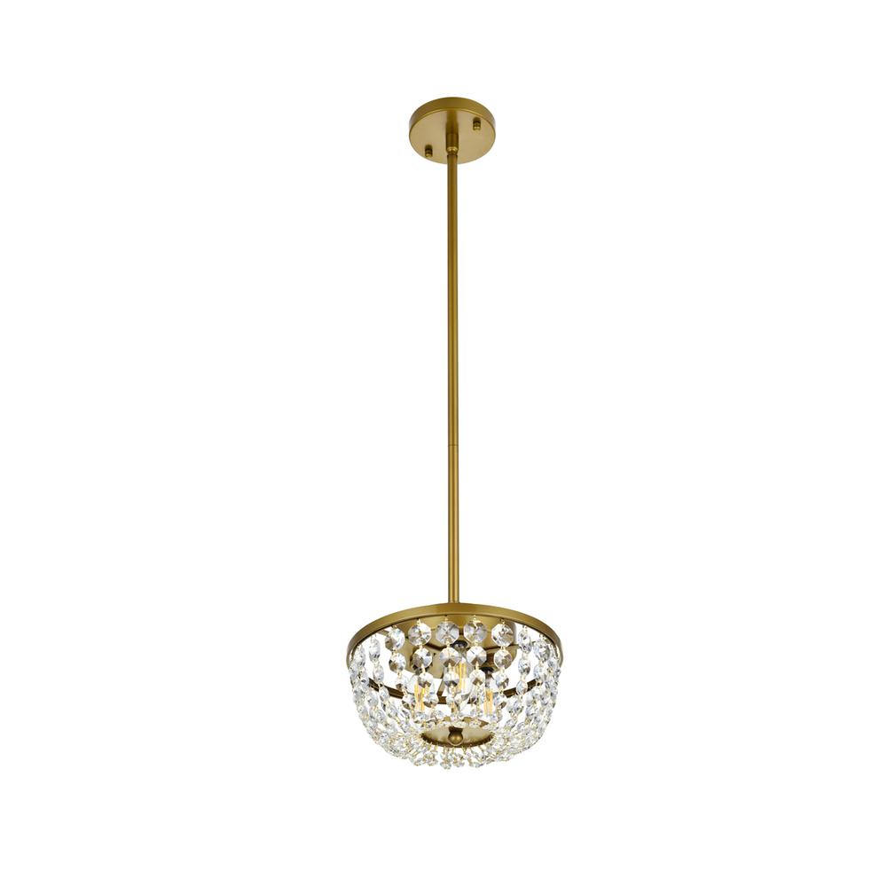 Gianna 10 inch pendant in brass. Picture 6
