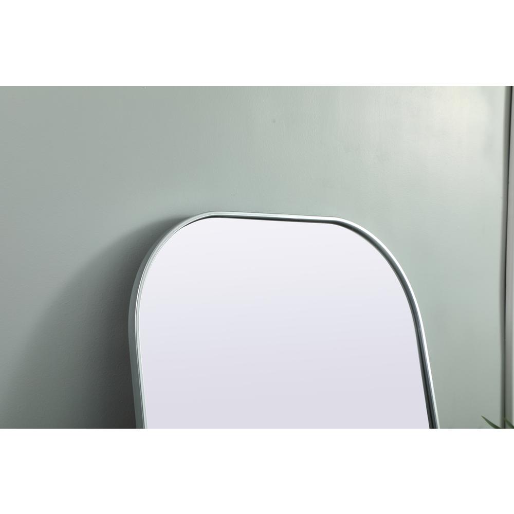 Metal Frame Arch Full Length Mirror 32x76 Inch in Silver. Picture 3