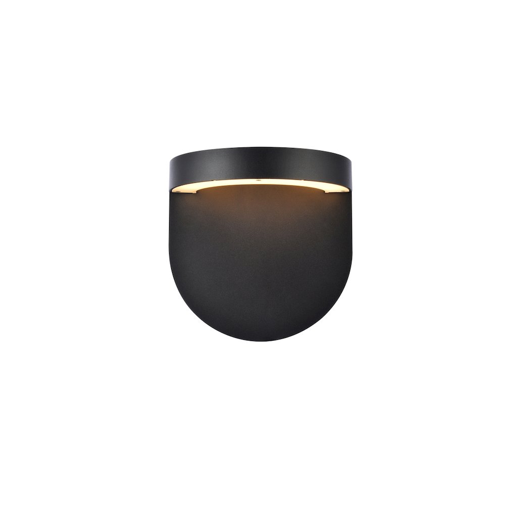 Raine Integrated Led Wall Sconce  In Black. Picture 1