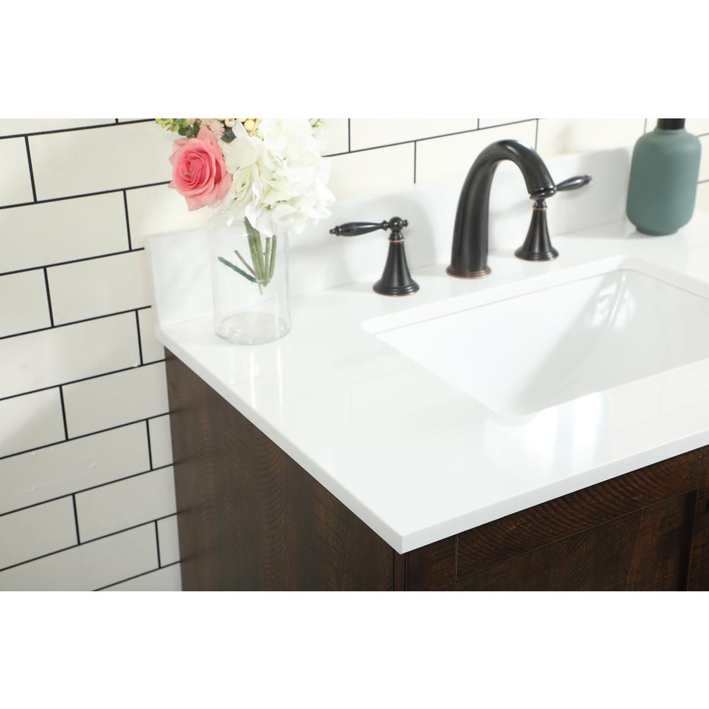 30 inch Single bathroom vanity in expresso with backsplash. Picture 5